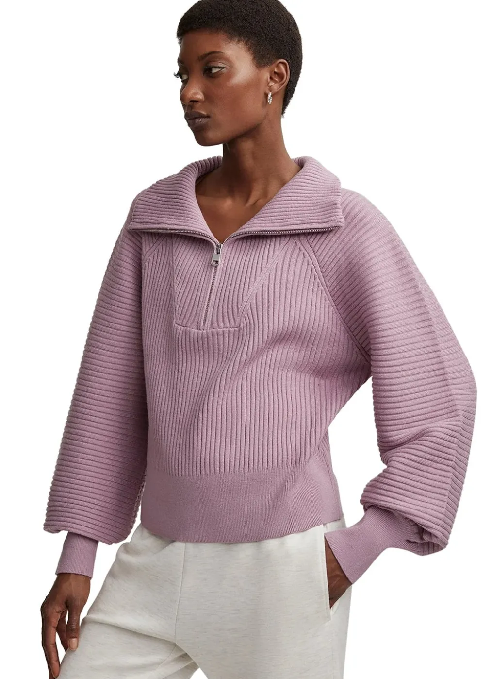 Varley Reid Half Zip Knit Sweater