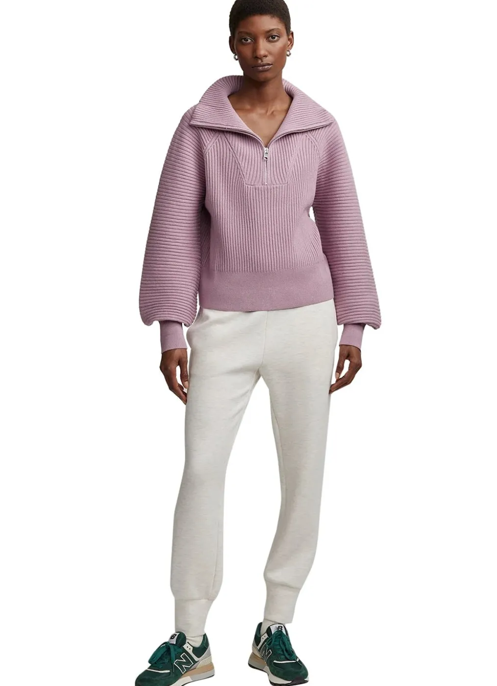 Varley Reid Half Zip Knit Sweater