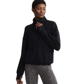 Varley Sian Cropped Half Zip Midlayer Pullover
