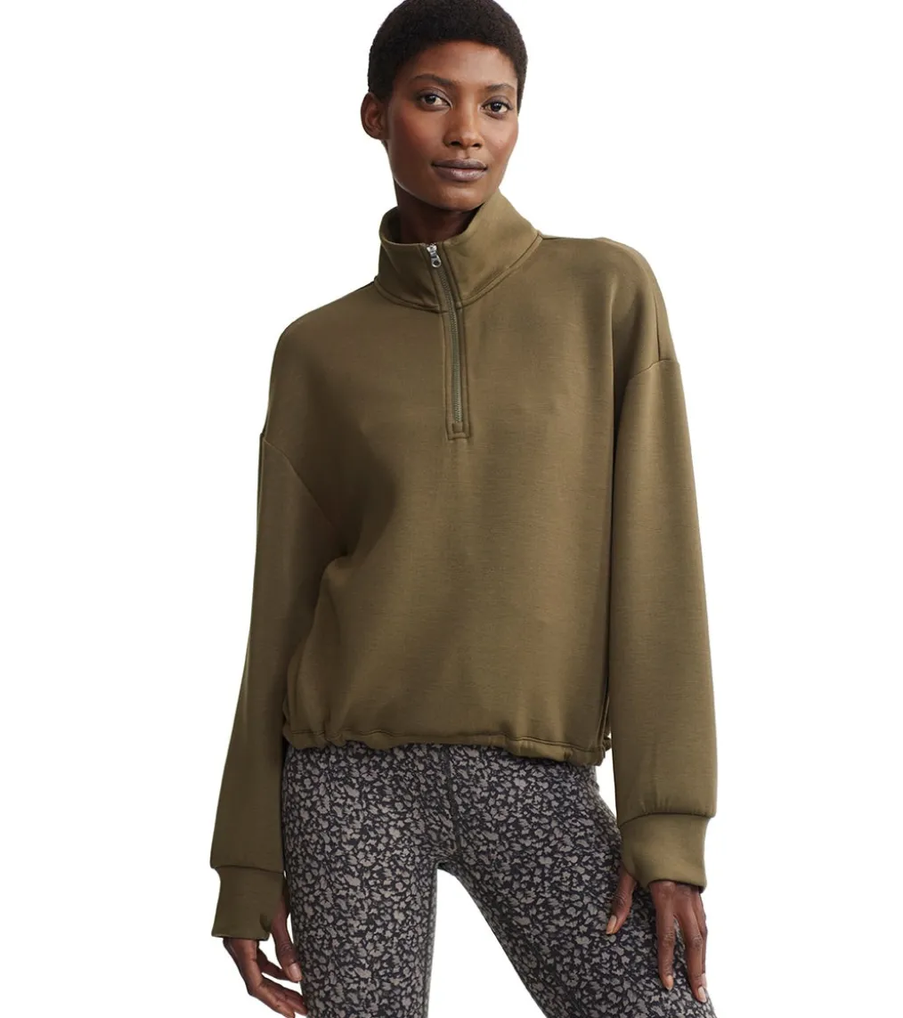 Varley Sian Cropped Half Zip Midlayer Pullover