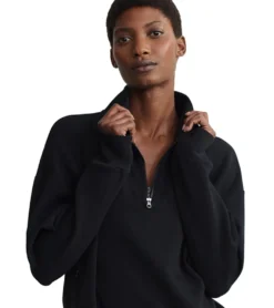 Varley Sian Cropped Half Zip Midlayer Pullover