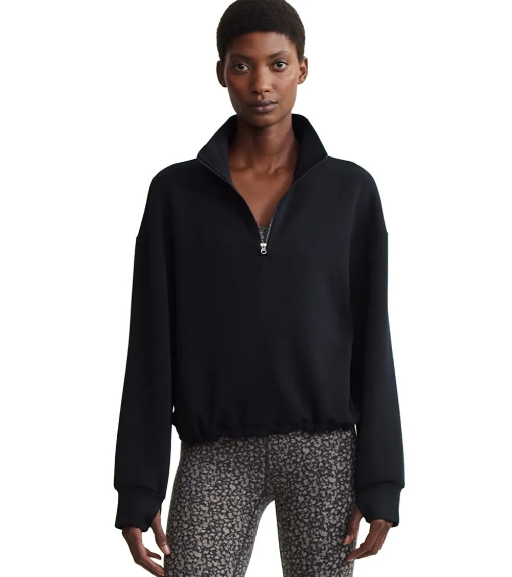 Varley Sian Cropped Half Zip Midlayer Pullover