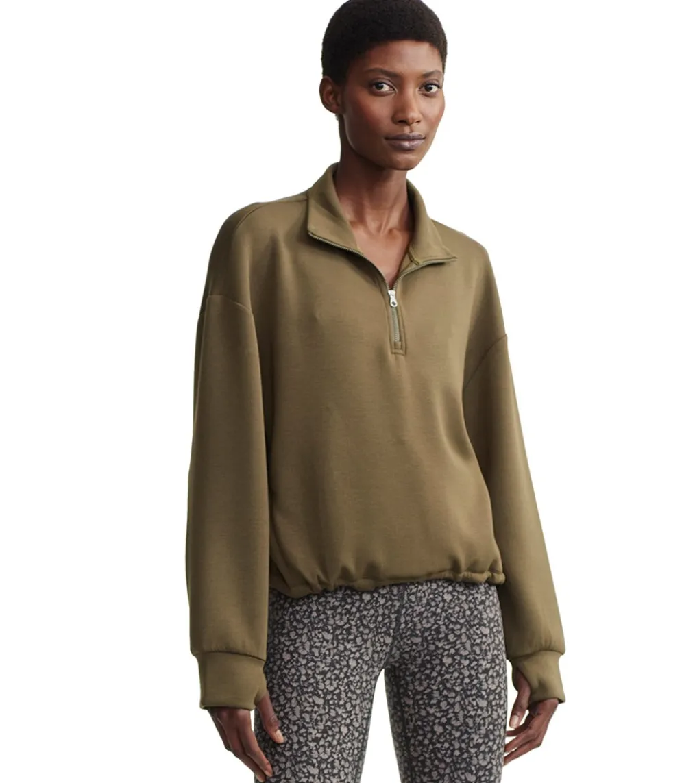 Varley Sian Cropped Half Zip Midlayer Pullover