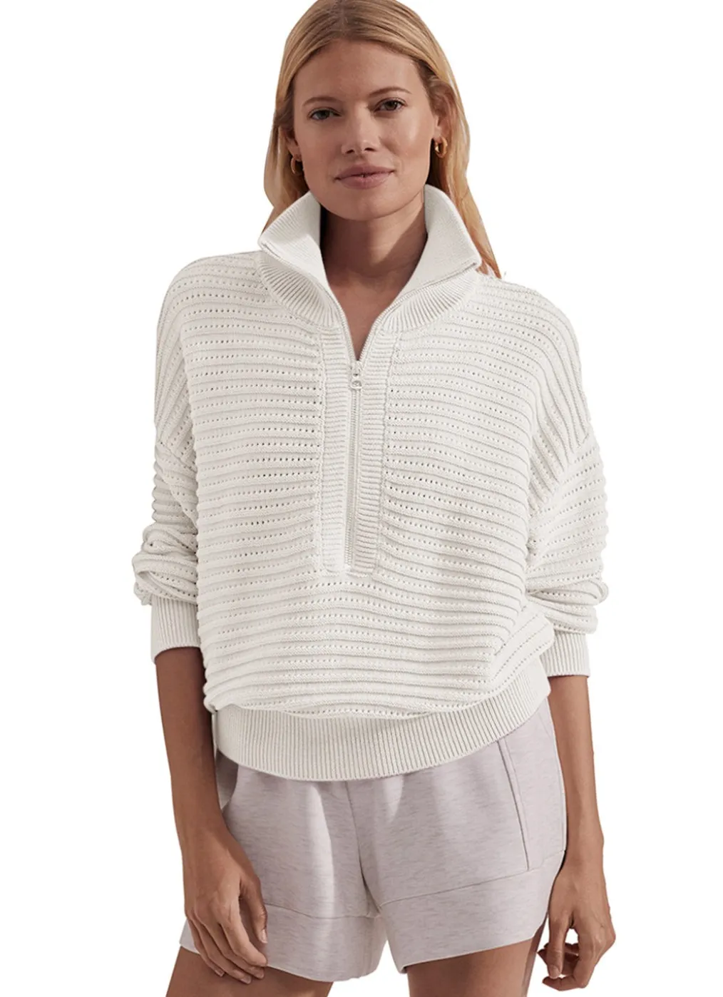 Varley Tara Pointelle Half Zip