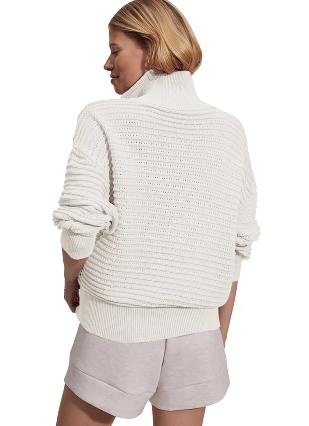 Varley Tara Pointelle Half Zip
