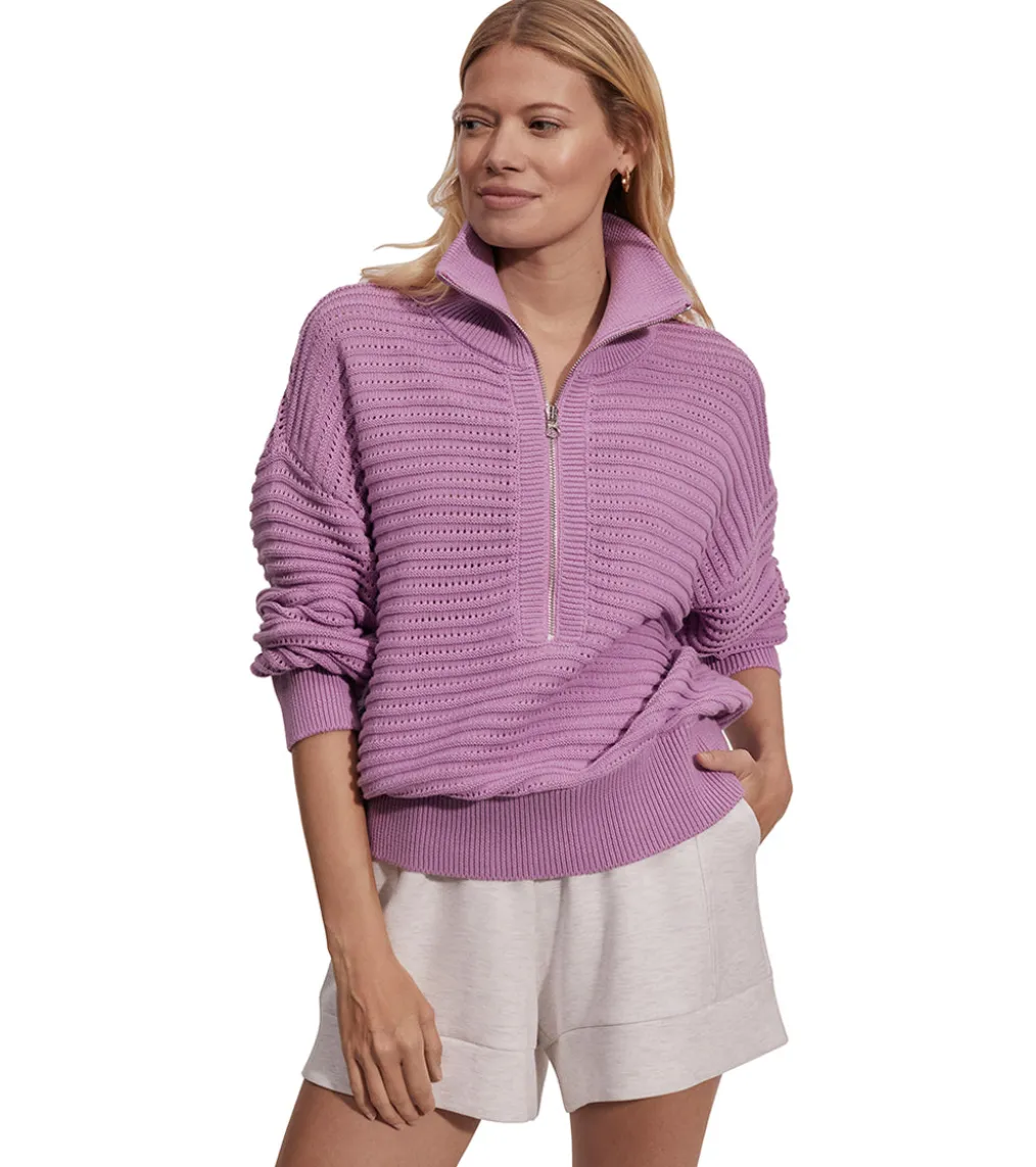 Varley Tara Pointelle Half Zip