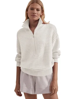 Varley Tara Pointelle Half Zip
