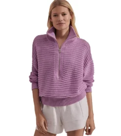 Varley Tara Pointelle Half Zip