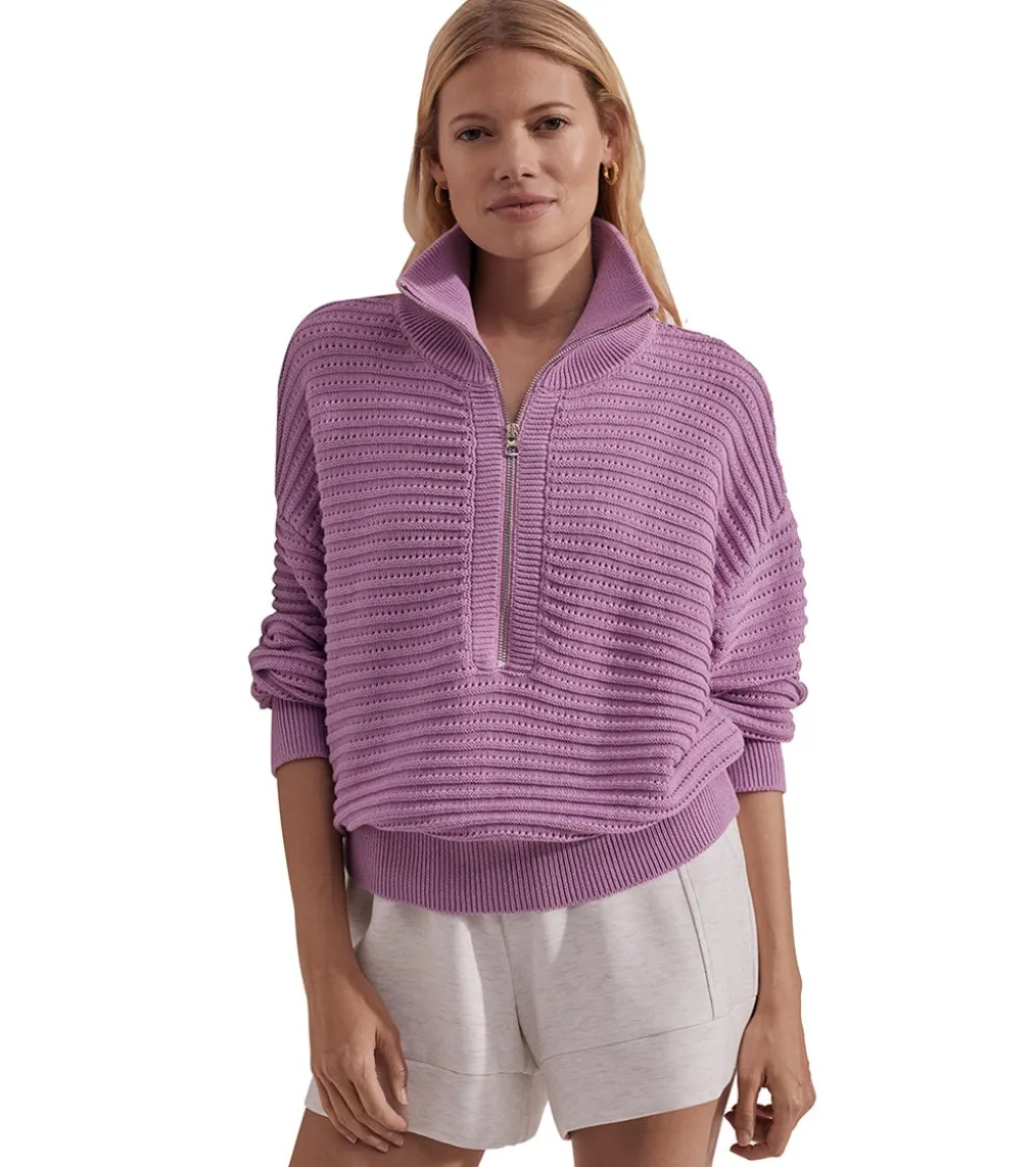 Varley Tara Pointelle Half Zip