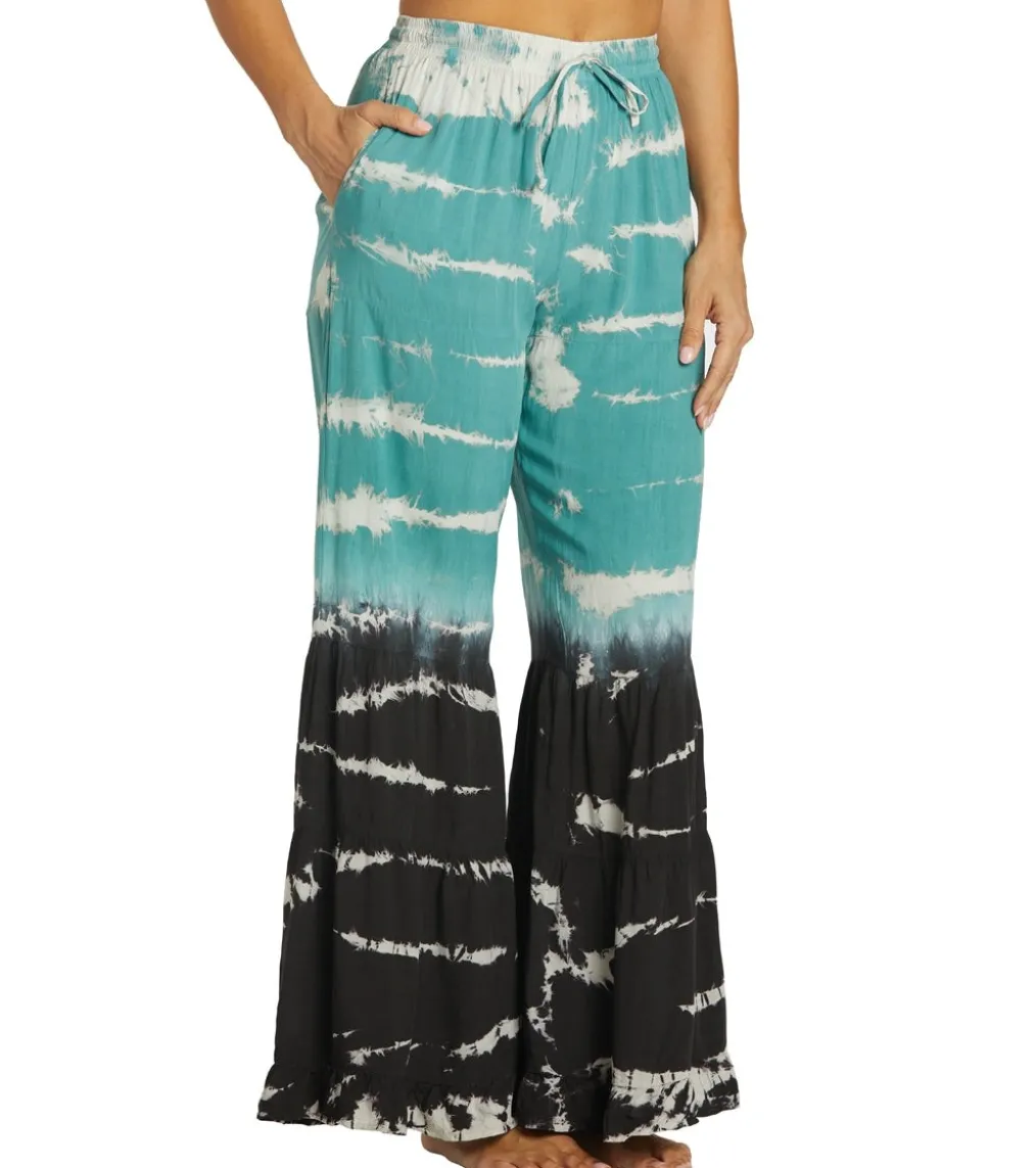 Yak & Yeti Boho Tiered Palazzo Tie Dye Pants