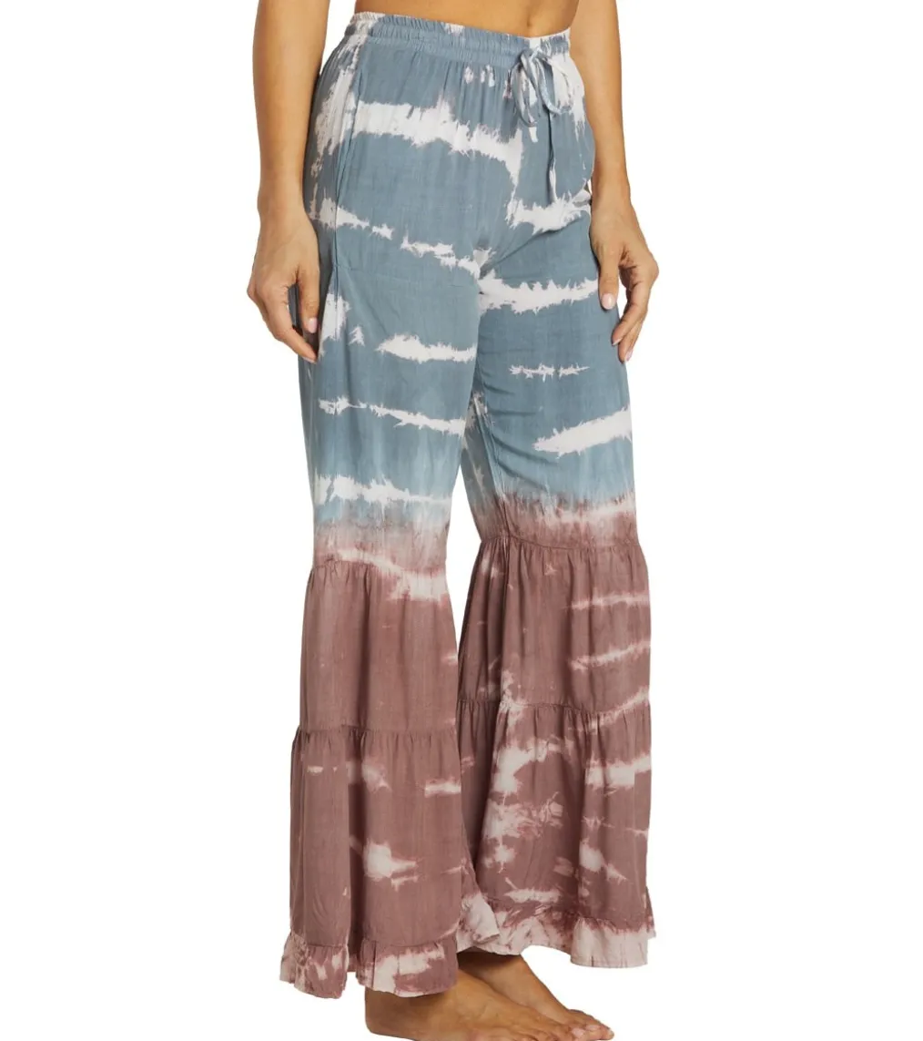 Yak & Yeti Boho Tiered Palazzo Tie Dye Pants
