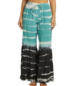 Yak & Yeti Boho Tiered Palazzo Tie Dye Pants