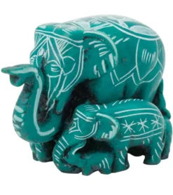 Yak & Yeti Elephant Family Statue