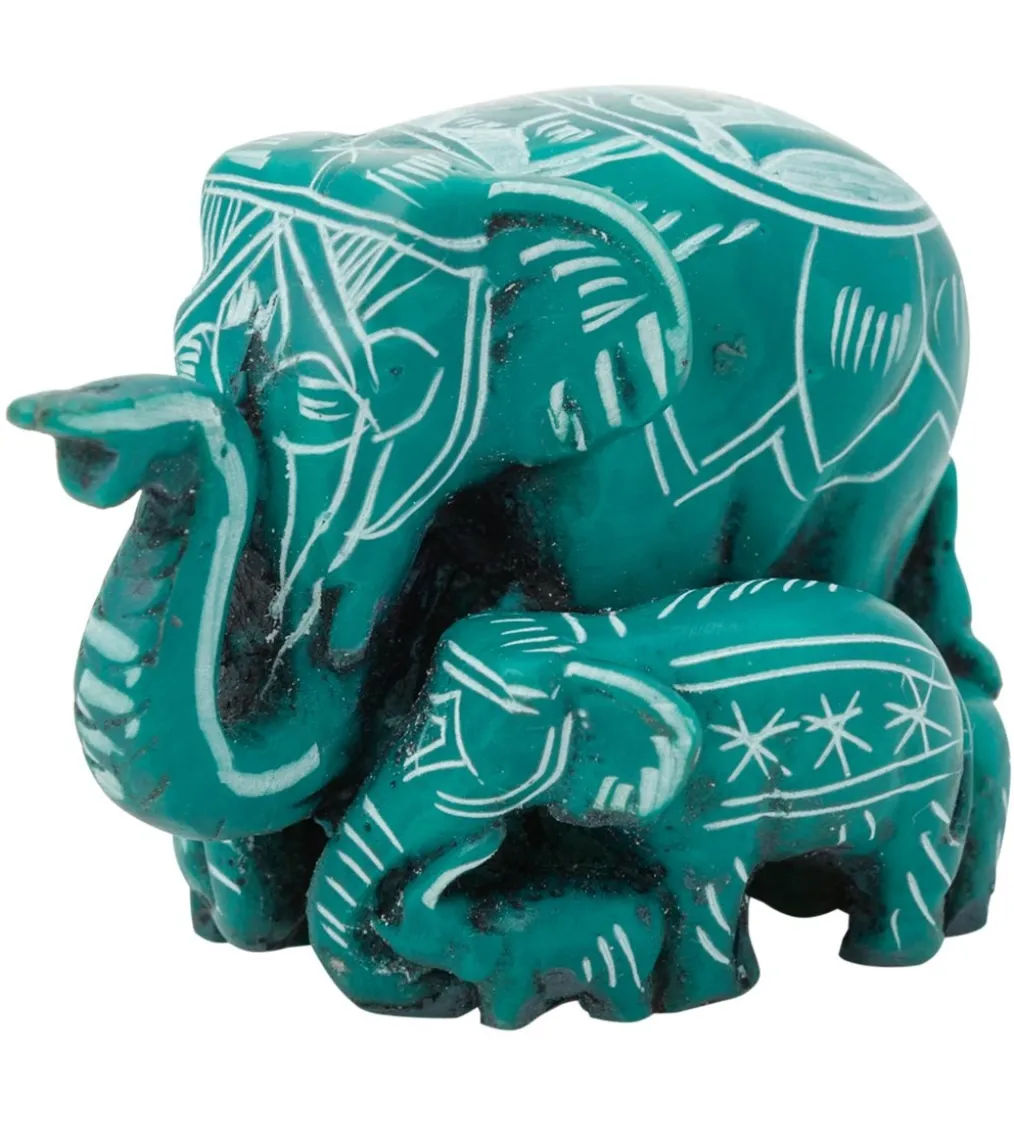 Yak & Yeti Elephant Family Statue