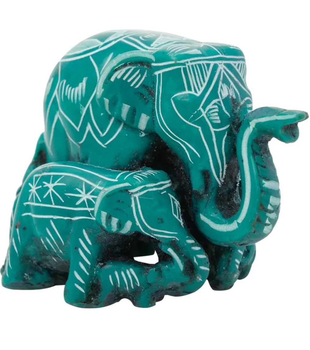 Yak & Yeti Elephant Family Statue