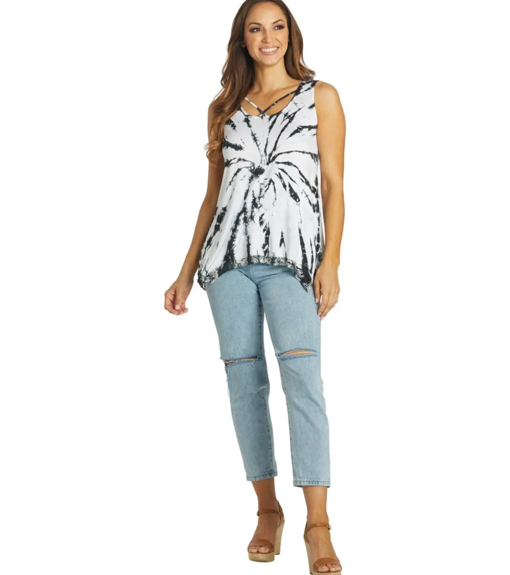 Yak & Yeti Groovy Tie Dye Burnout Tank