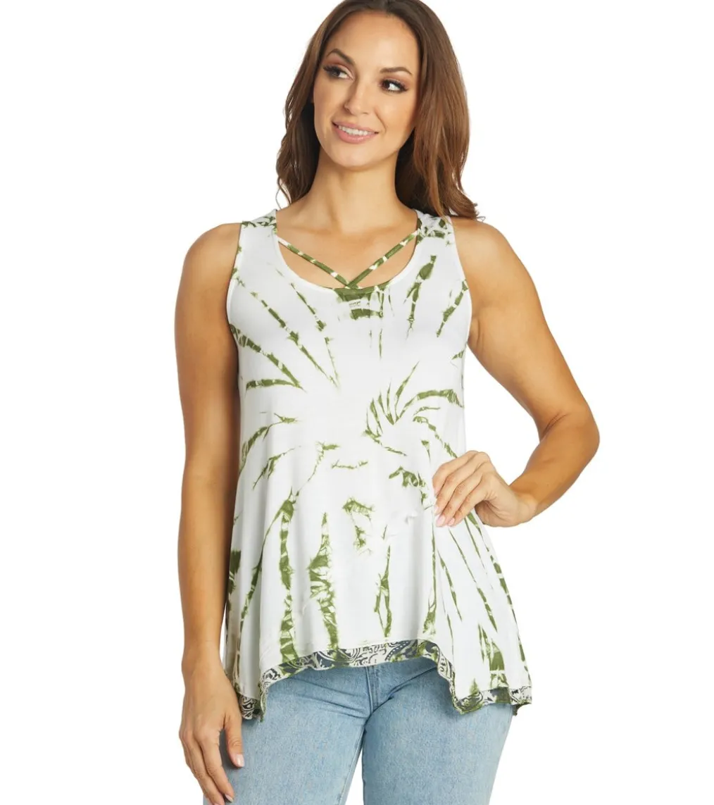 Yak & Yeti Groovy Tie Dye Burnout Tank