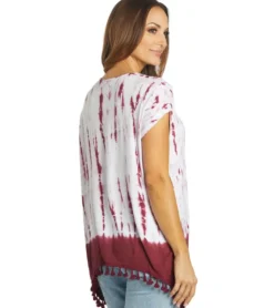 Yak & Yeti Gypsy Tie Dye Tassel Hem Tee