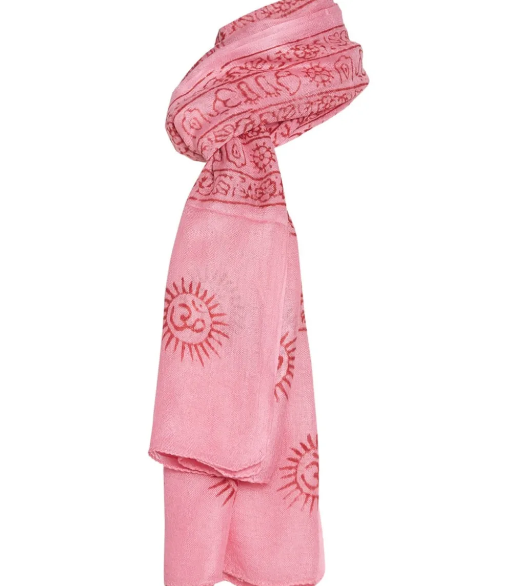 Yak & Yeti Mantra Om Printed Rayon Scarves