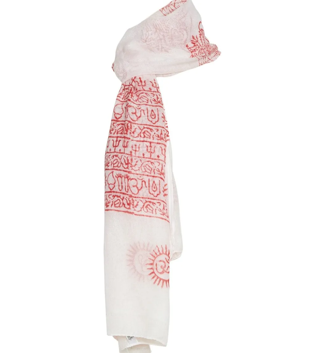Yak & Yeti Mantra Om Printed Rayon Scarves