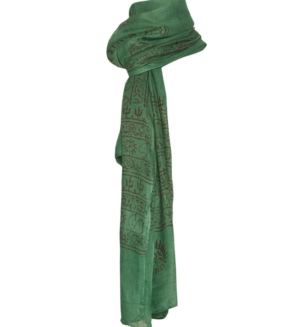 Yak & Yeti Mantra Om Printed Rayon Scarves