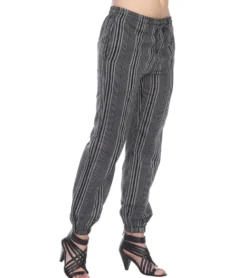 Yak & Yeti Striped Harem Jogger Lounging Pants