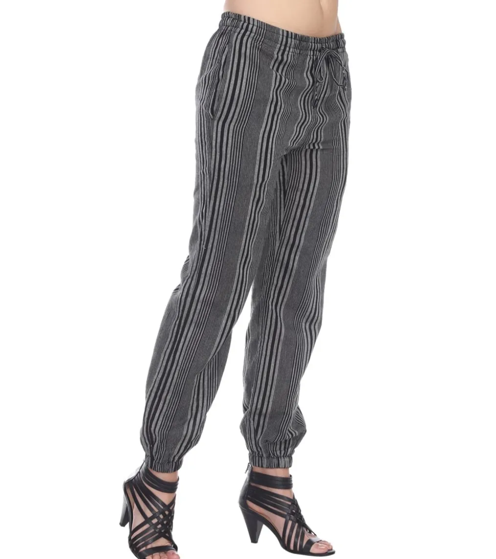 Yak & Yeti Striped Harem Jogger Lounging Pants