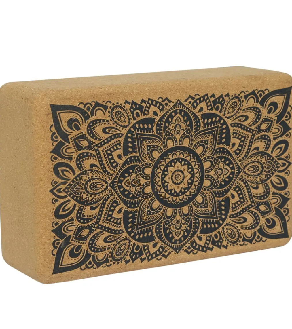 Yoga Design Lab Mandala Cork Yoga Block 3 Inch