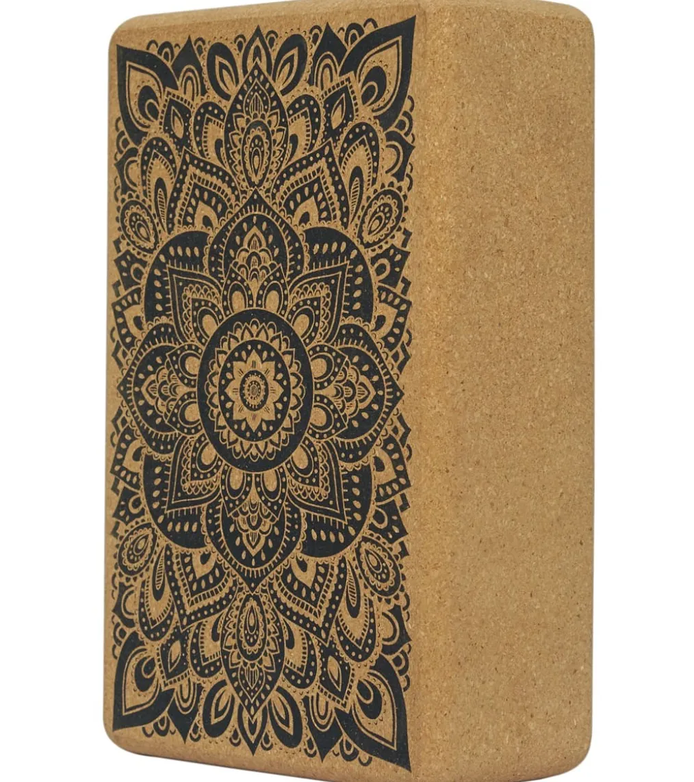 Yoga Design Lab Mandala Cork Yoga Block 3 Inch