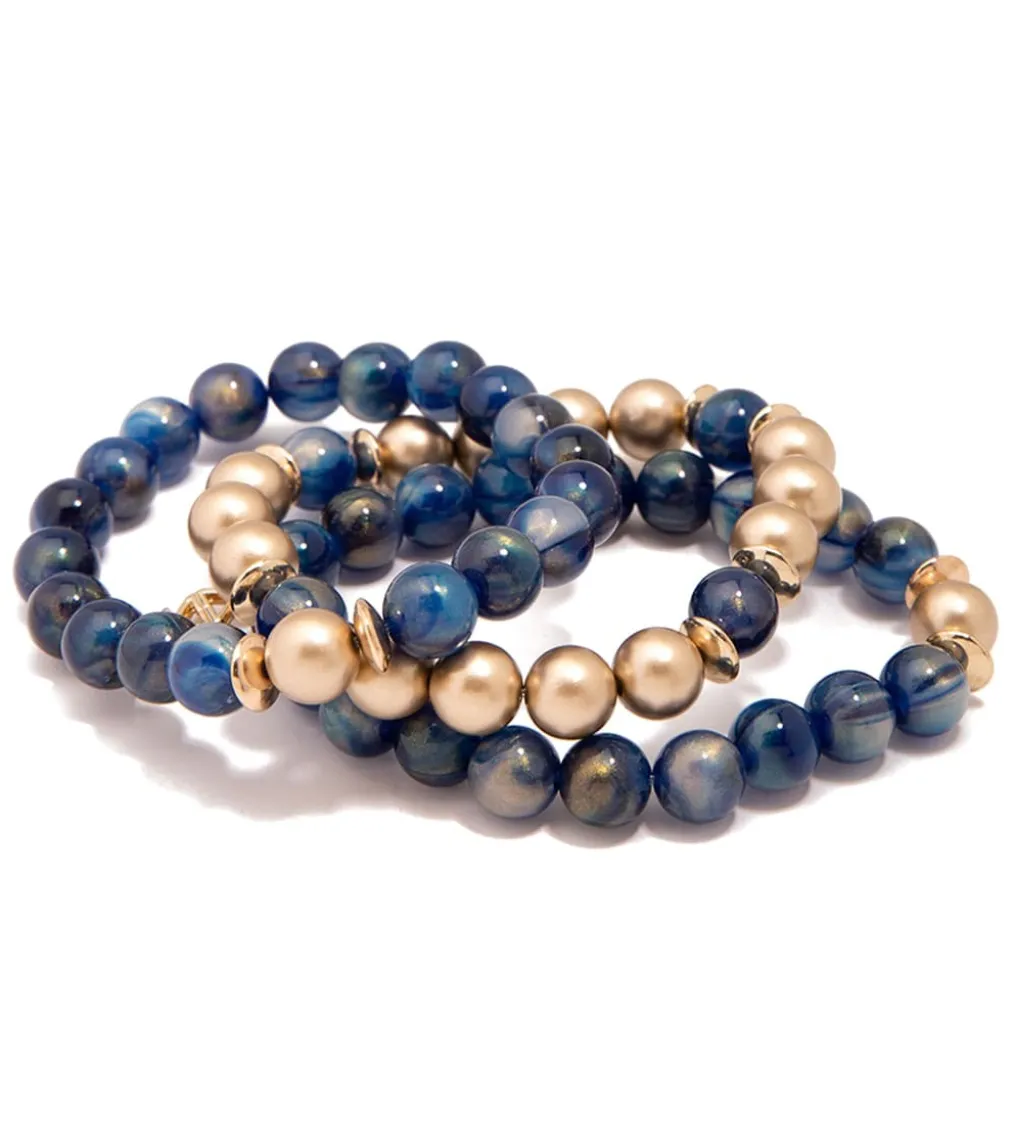 Zenzii Iridescent Beaded Stretch Bracelet